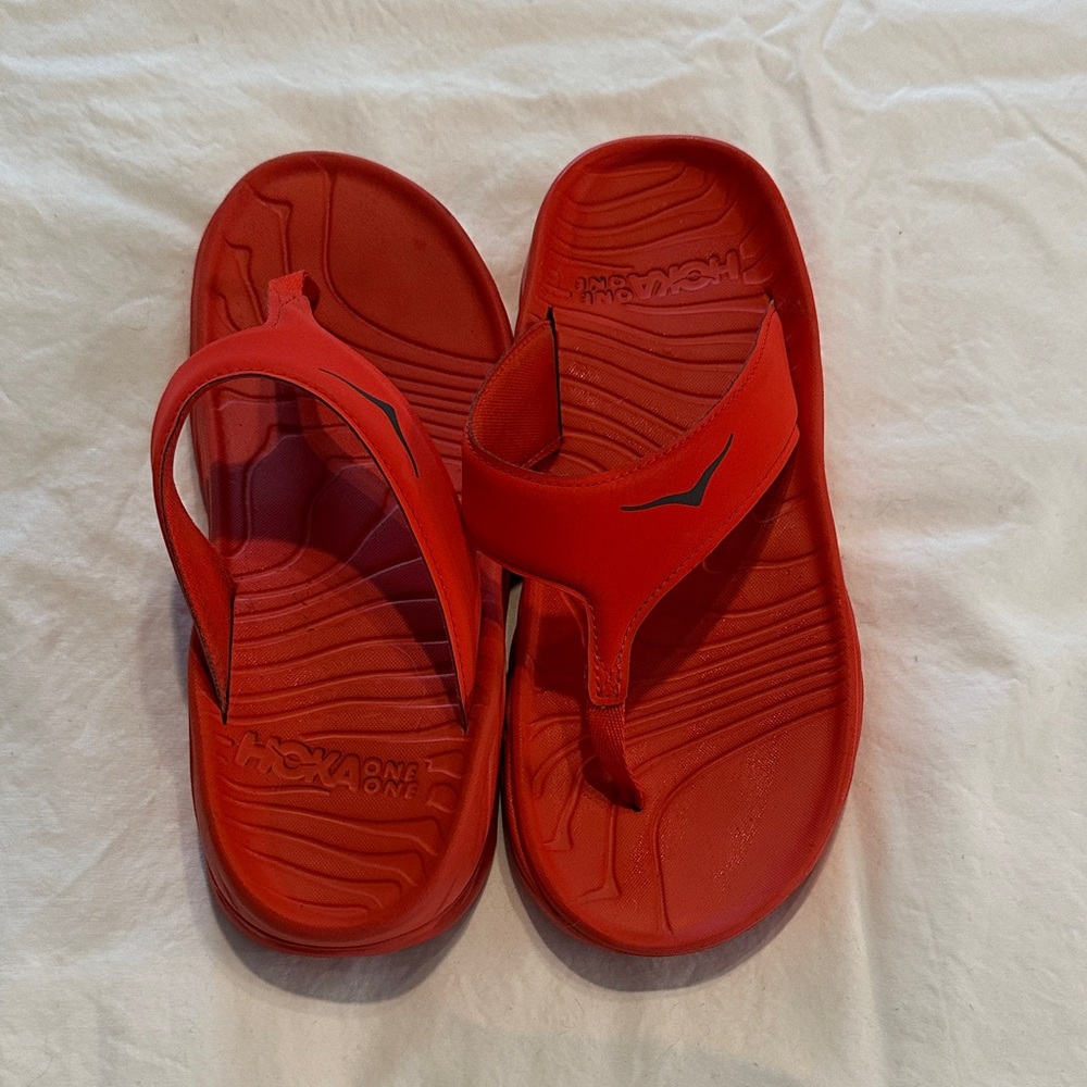 Hoka One One Red Foam Thong Sandals